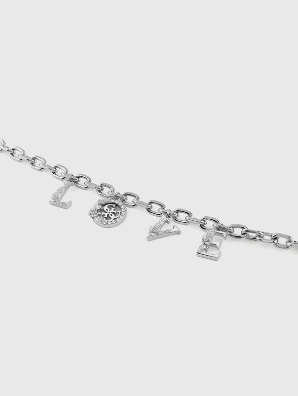 LOVE & FLOWERS necklace with logo - 2