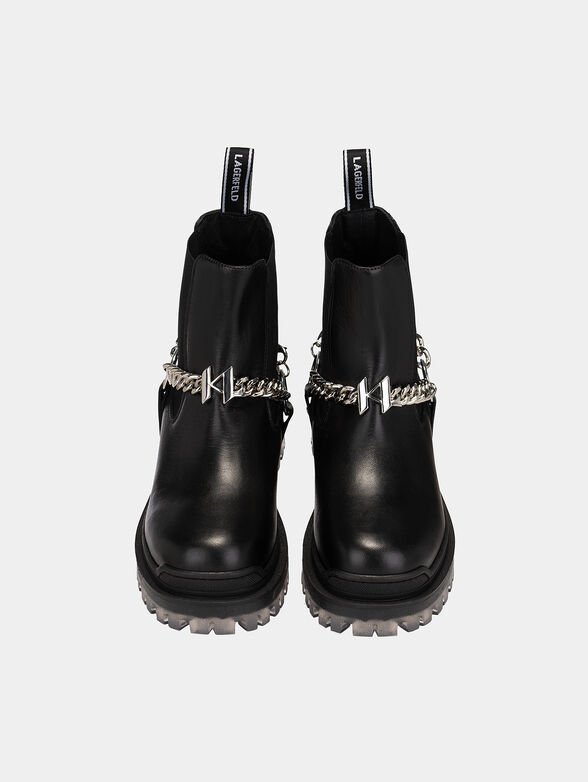 BIKER II ankle boots with chain and metal logo detail - 6
