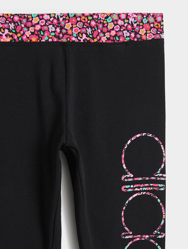 BLOSSOM black leggings with logo - 5