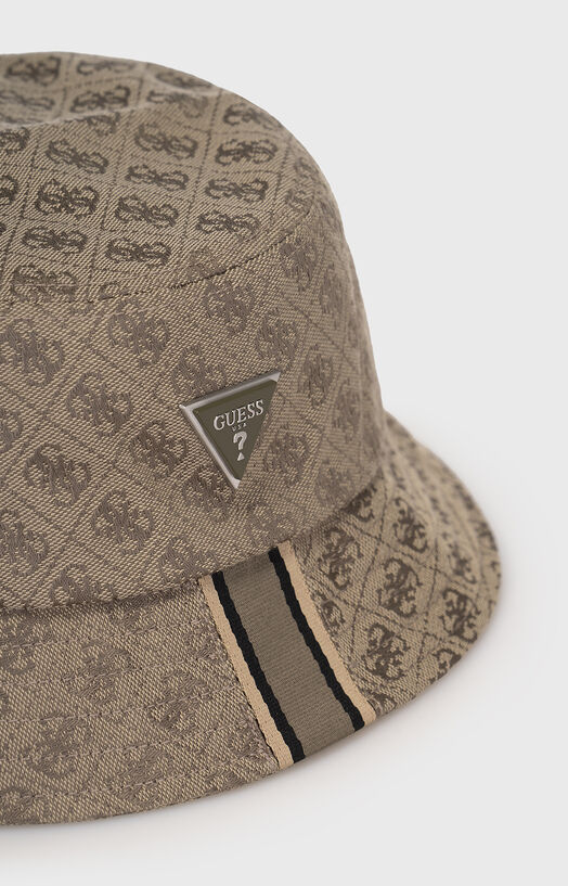 Guess Beige Taupe Monogram Bucket Hat Guess AMSTERDAM RAIN HAT UNISEX - Hat - beige brown/beige  main image 4