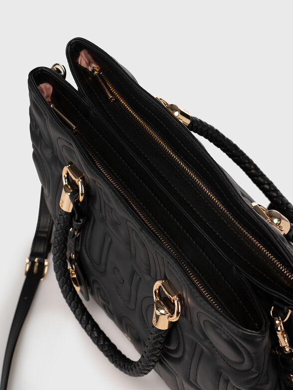Handbag with quilted logo effect - 6