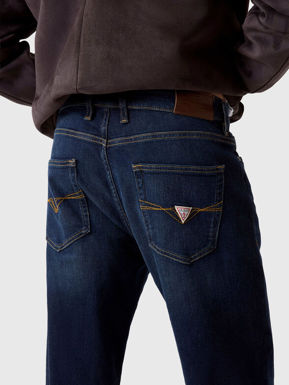 MASON dark blue straight fit jeans - 3