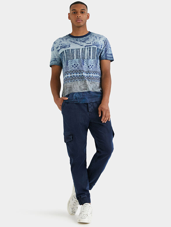 GIORGIO T-shirt with print in blue color - 2