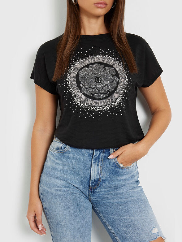 ZEBRA rhinestones T-shirt - 4