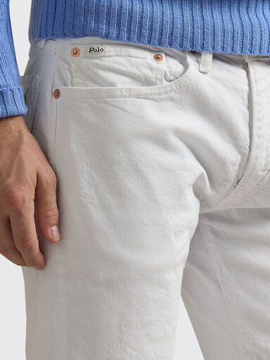 Cotton white jeans - 4
