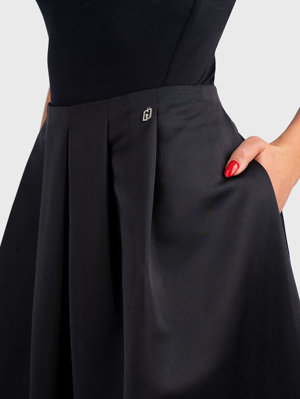 Midi skirt with appliqued rhinestones - 3