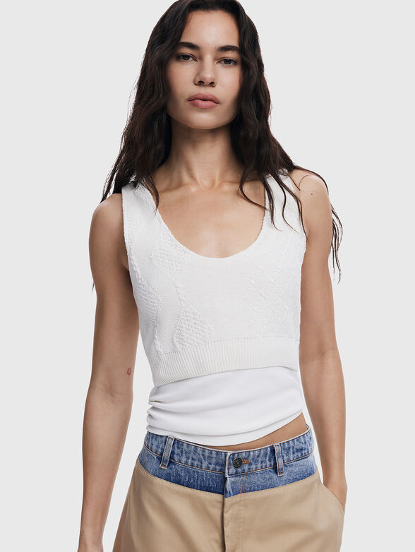 Top with oval neckline - 4