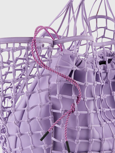 Shopper bag with woven texture - 4
