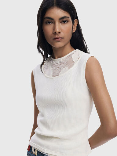 Top with lace accent - 5