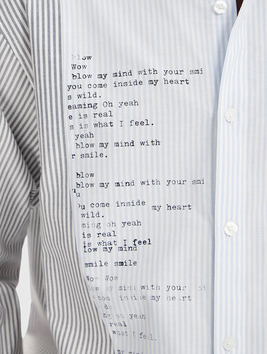 Cotton stripe shirt  - 5