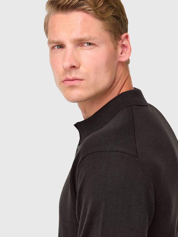 Wool sweater in dark brown - 4