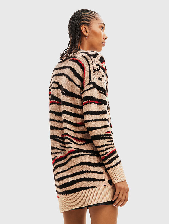 MARILYN cardigan with animal print - 3