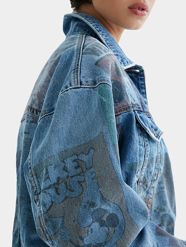 Denim jacket with Mickey Mouse print - 5