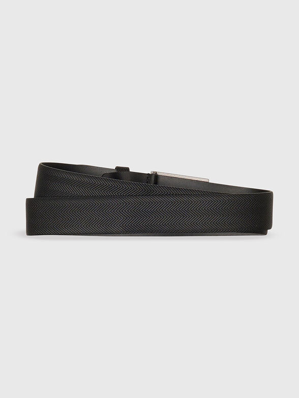 Leather belt with logo - 2