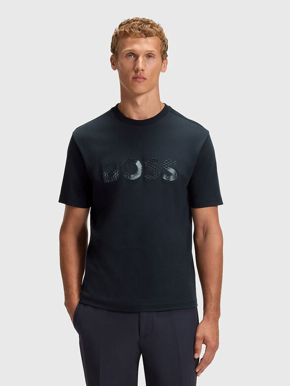 T-shirt with oval neckline - 1