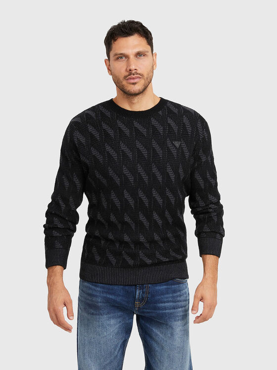 Пуловер с лого детайл - 1