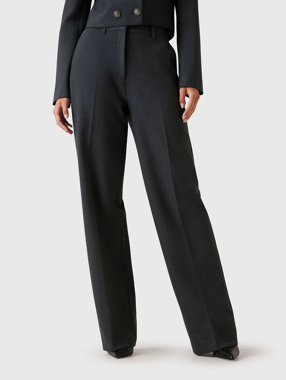 JOANDRA high waisted viscose blend trousers - 1