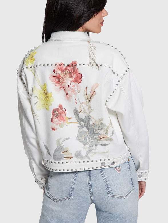 CLARA back print denim jacket - 3