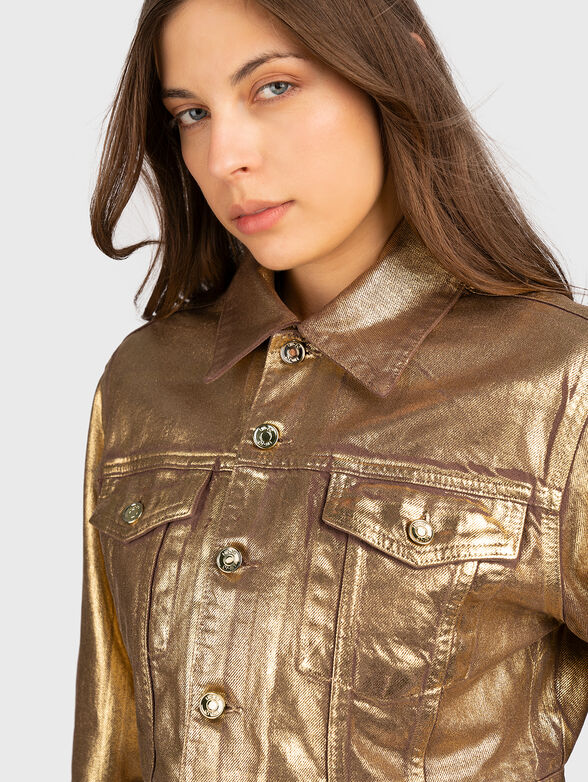 Coated denim jacket - 4