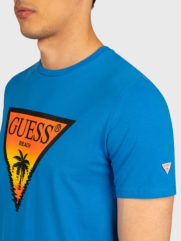 Cotton t-shirt with triangle logo - 2