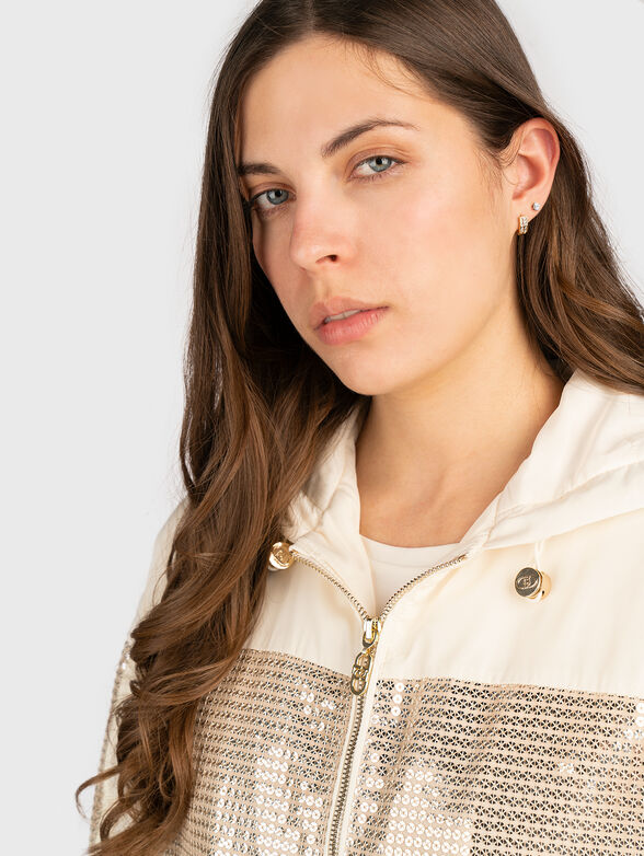 Black hooded jacket with logo - 3