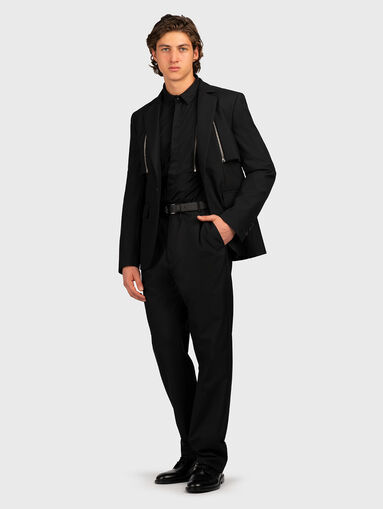 Straight cut trousers in black colour - 5