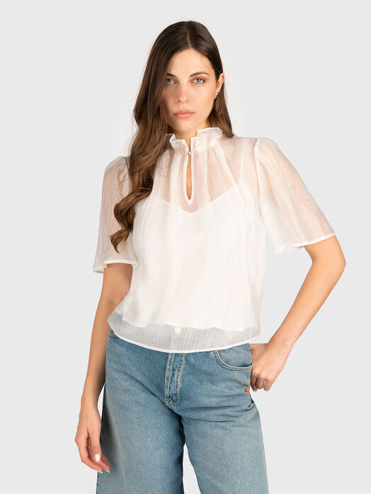 Blouse with wide sleeves