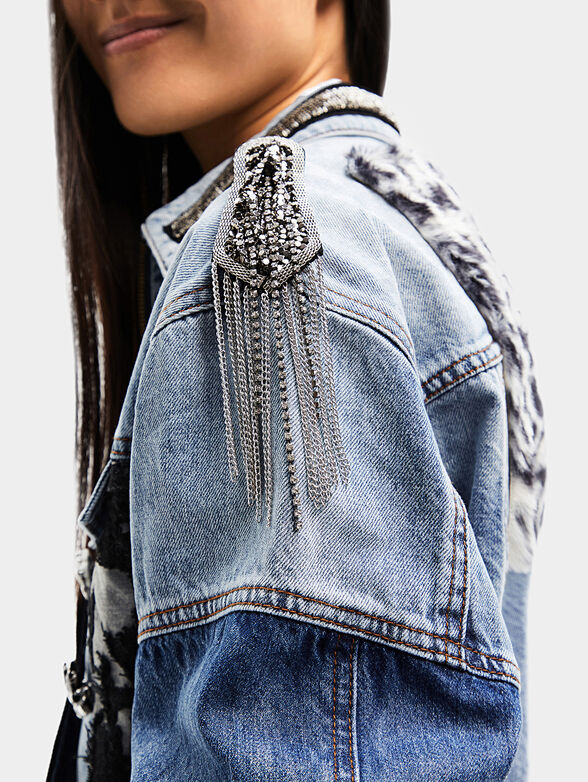 NUEVA YORK denim jacket with art accents - 3