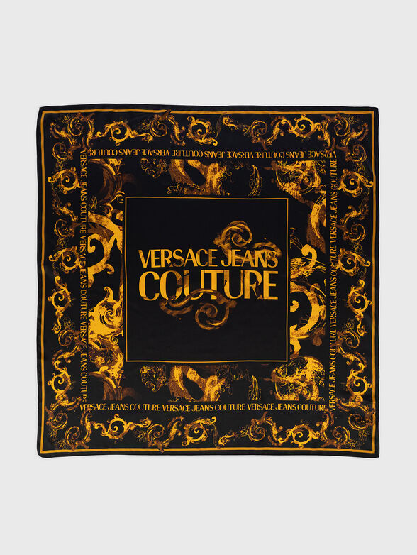 Satin scarf with baroque print - 2