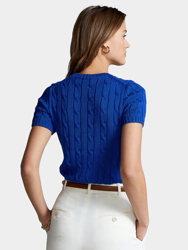 Cotton sweater with short sleeve - 3