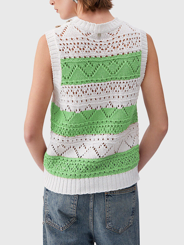 Sleeveless knitted sweater - 3