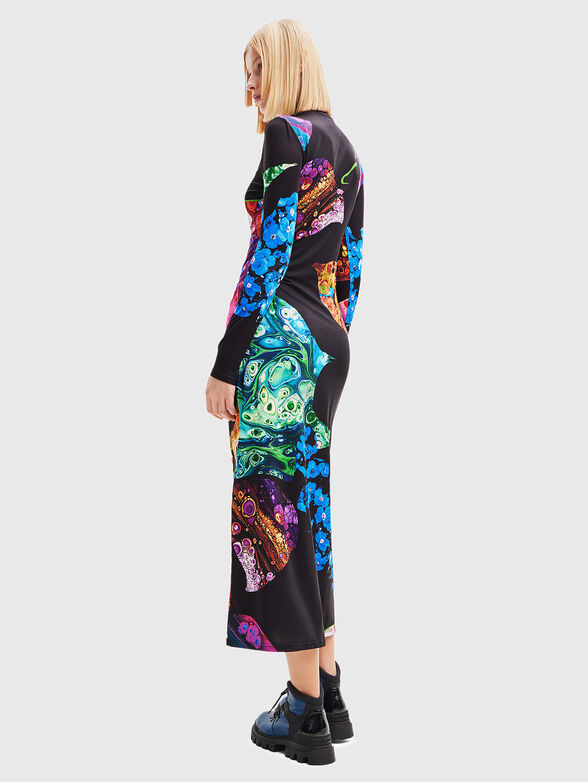 Midi dress with floral print - 2