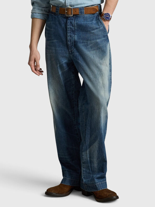 Faded straight leg jeans - 1