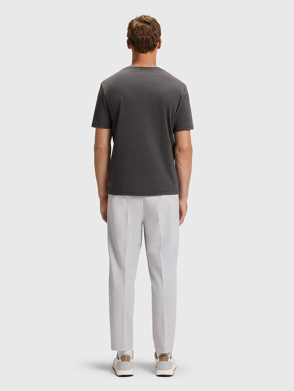Gray T-shirt with logo print - 3