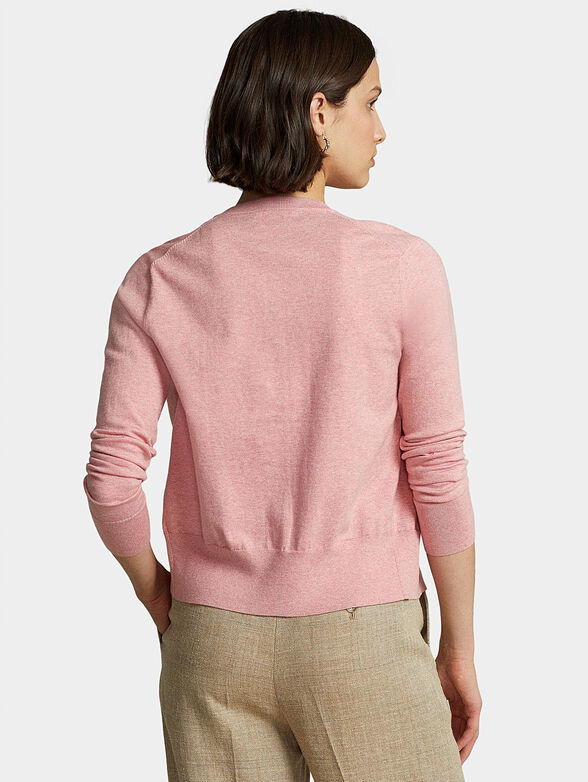 Cardigan in pale pink - 3