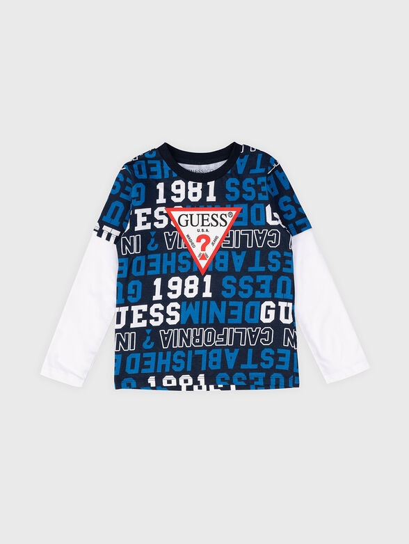 Blouse with contrasting sleeves - 1