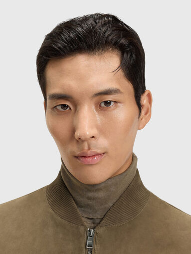 Suede jacket with pockets - 4