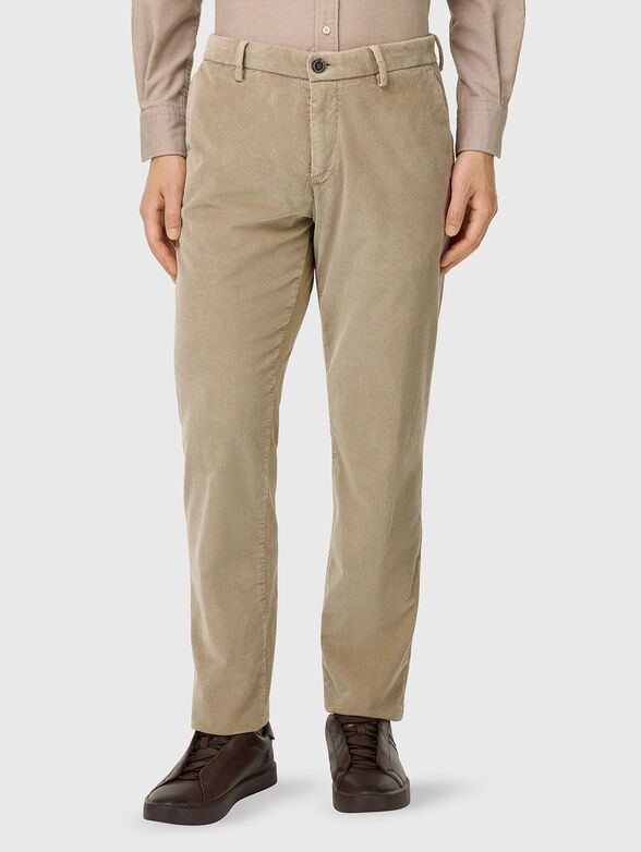 Beige corduroy pants - 1