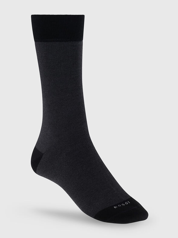 Black cotton socks - 1