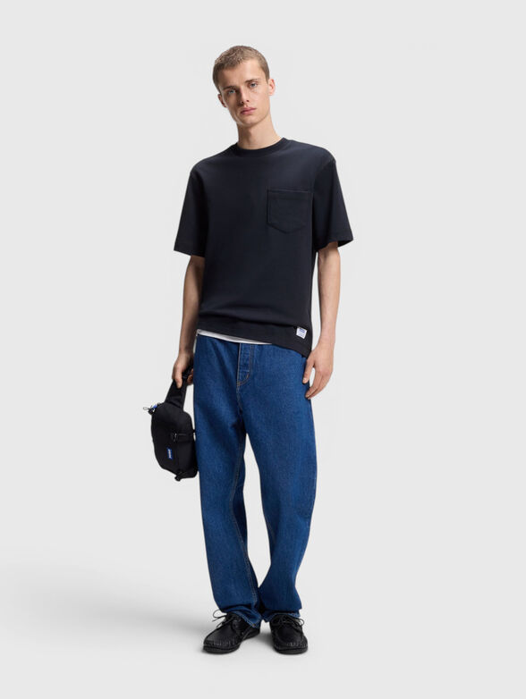 T-shirt with crew neck and pocket - 1