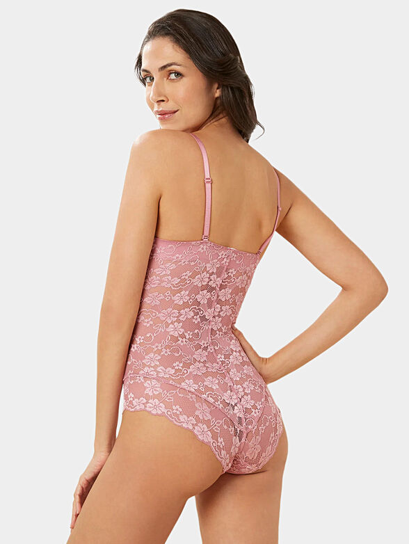 PRIMULA COLOR pink bodysuit with floral accents - 2