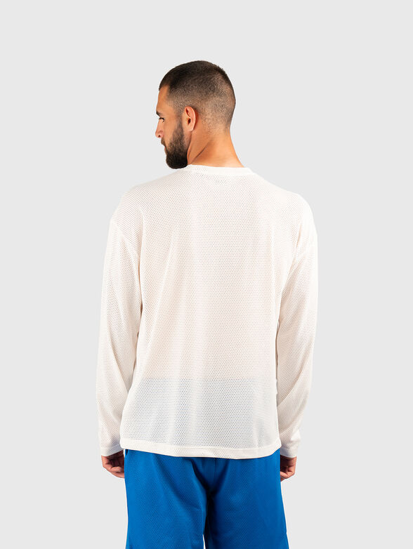 Long sleeve blouse with accent print - 3