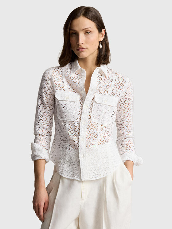 Shirt with English embroidery - 1