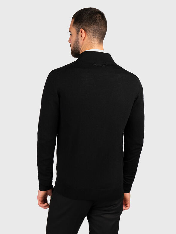 Wool cardigan with zip  - 2
