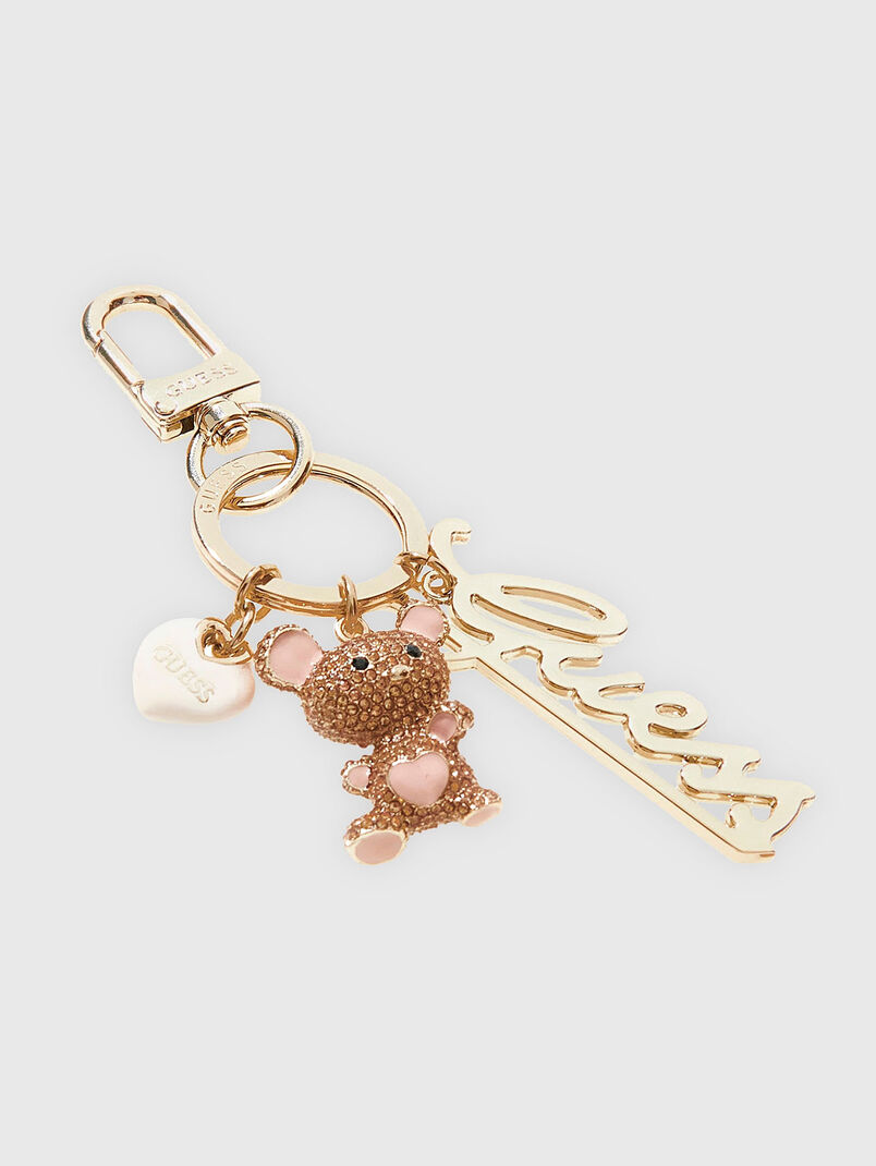 Gold keychain with logo - 3