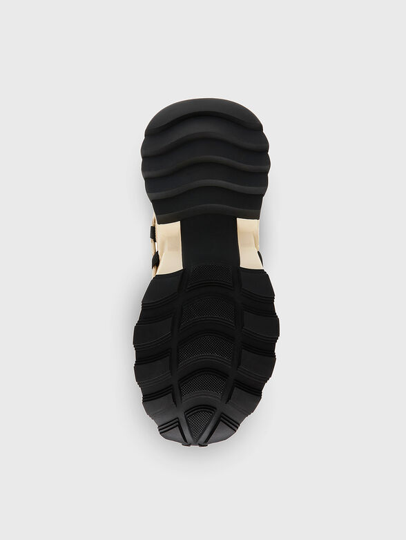 TAZMANIA white sneakers with brown details - 5