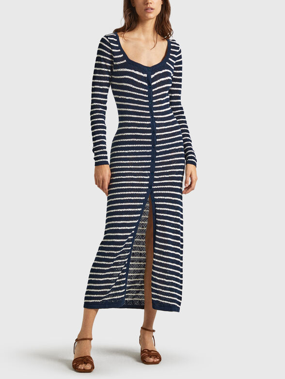 Striped dress with buttons - 1