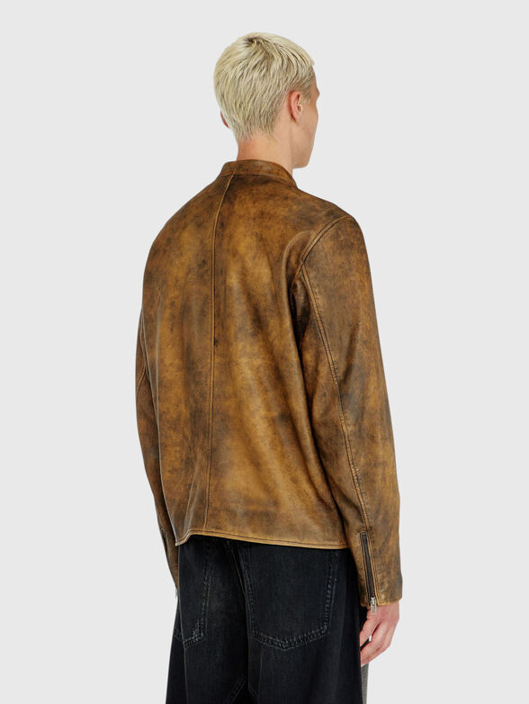 Leather biker jacket - 3