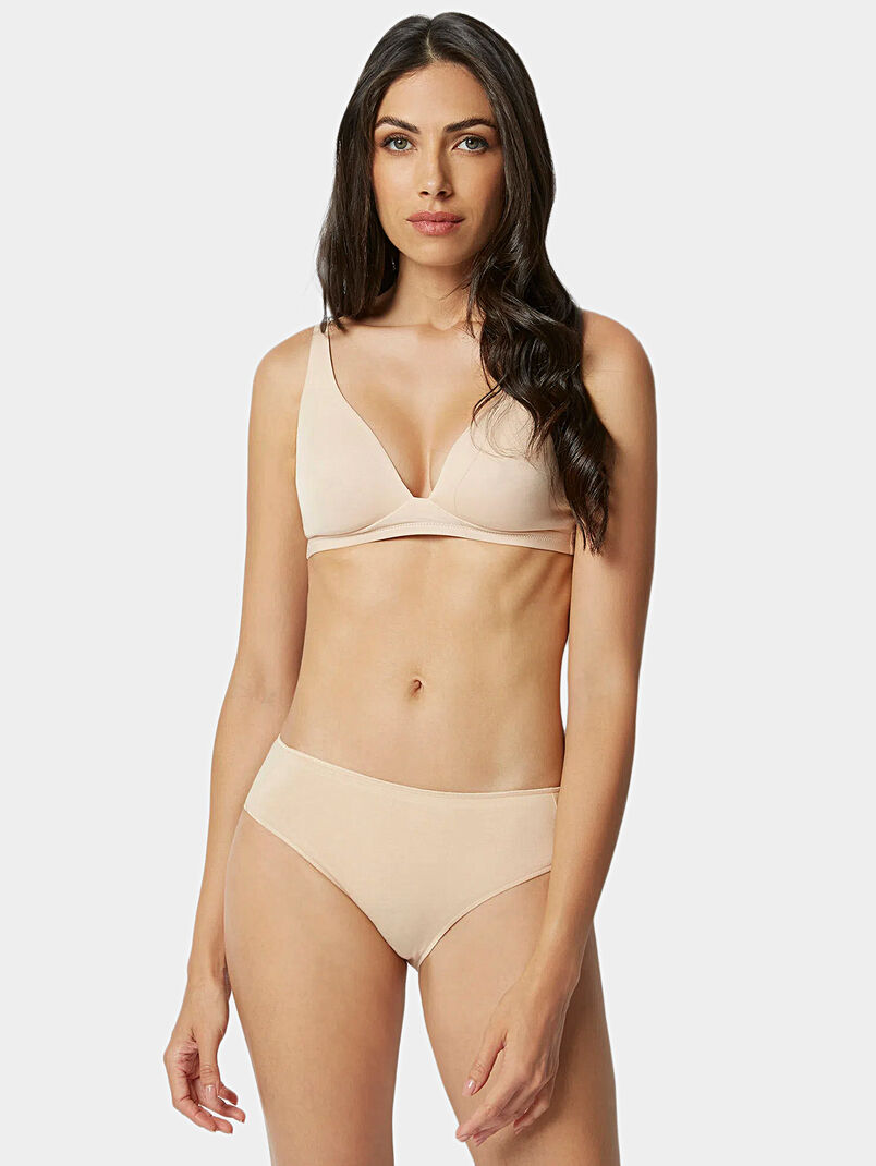 NEW COTONE RIMAGLIATO beige bikini with high waist - 3
