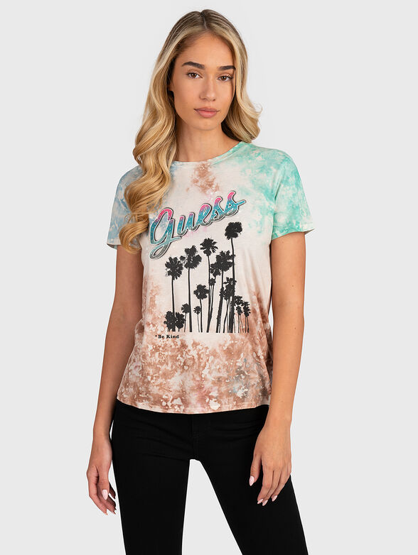 T-shirt with tropical print - 1